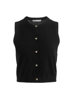 Alice and Olivia LOLY BUTTON FRONT CASHMERE VEST