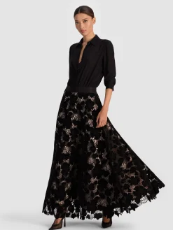 Alice and Olivia LORENA LACE MAXI SKIRT