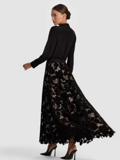 Alice and Olivia LORENA LACE MAXI SKIRT