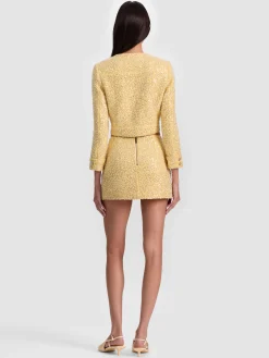 Alice and Olivia LORIE EMBELLISHED TWEED JACKET