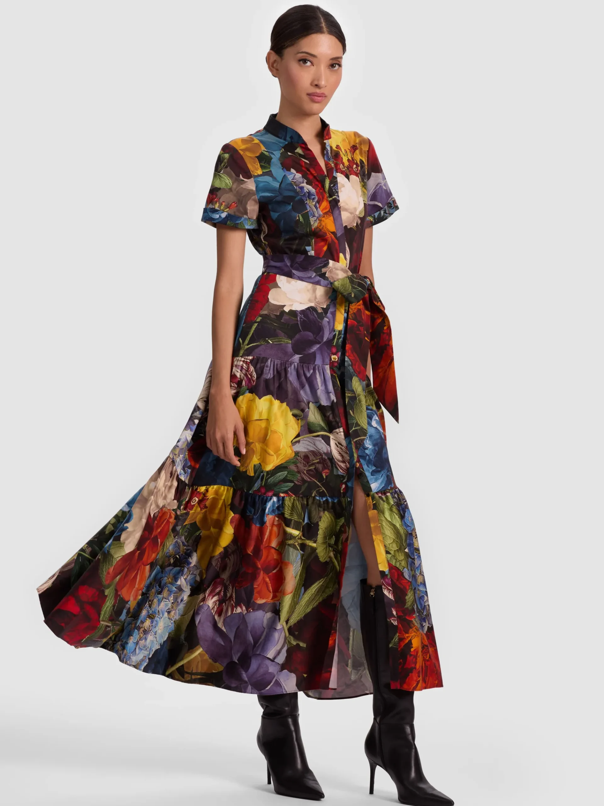 Alice and Olivia LUCY MIDI SHIRT DRESS