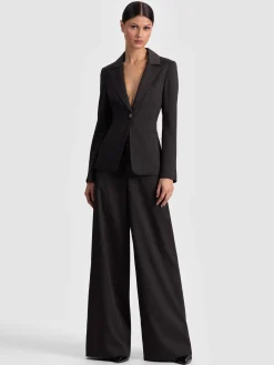 Alice and Olivia MACEY CINCHED WAIST BLAZER