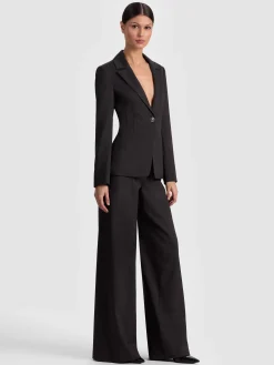 Alice and Olivia MACEY CINCHED WAIST BLAZER