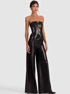 Alice and Olivia MADISON VEGAN BUSTIER TOP