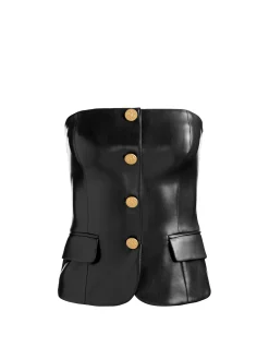 Alice and Olivia MADISON VEGAN BUSTIER TOP