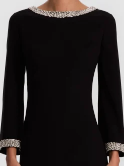 Alice and Olivia MAILYNN EMBELLISHED TRIM MINI DRESS