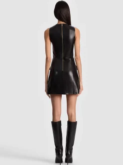 Alice and Olivia MARCELLA VEGAN MINI DRESS