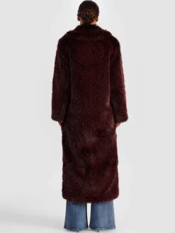 Alice and Olivia MARVIN FAUX FUR MAXI COAT