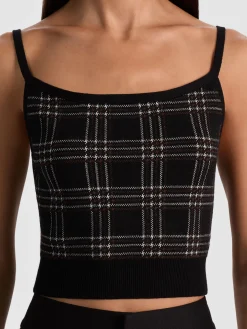 Alice and Olivia MAUDE PLAID BRALETTE