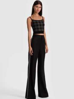 Alice and Olivia MAUDE PLAID BRALETTE