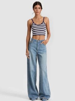 Alice and Olivia MAUDE STRIPED BRALETTE