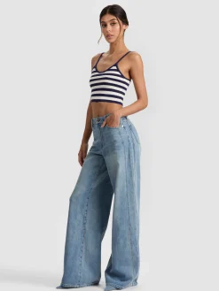 Alice and Olivia MAUDE STRIPED BRALETTE