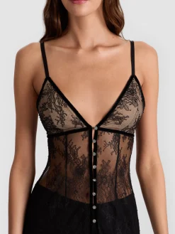 Alice and Olivia MELODIE LACE MAXI TOP