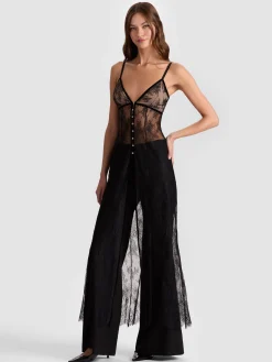 Alice and Olivia MELODIE LACE MAXI TOP