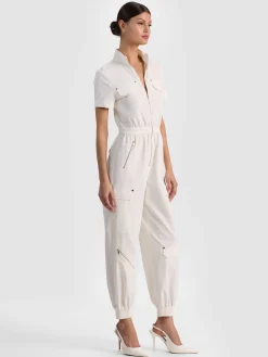 Alice and Olivia MILO CARGO JUMPSUIT