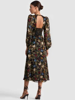 Alice and Olivia MONA MIDI DRESS