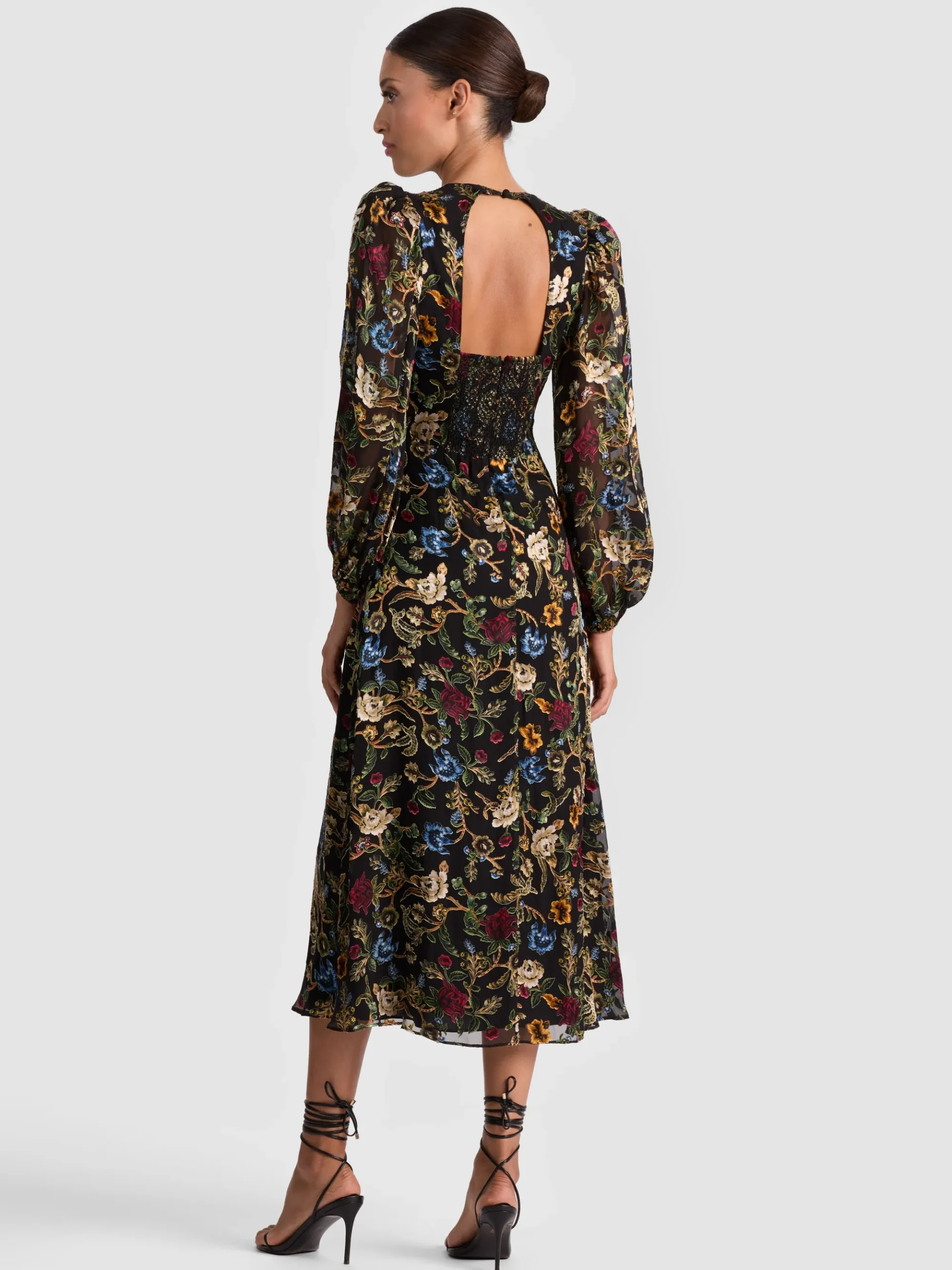 Alice and Olivia MONA MIDI DRESS