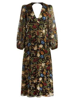 Alice and Olivia MONA MIDI DRESS