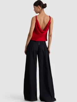 Alice and Olivia MONIQUE TWIST STRAP TANK