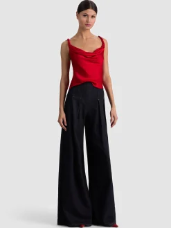 Alice and Olivia MONIQUE TWIST STRAP TANK