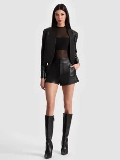 Alice and Olivia NEW HARVEY LEATHER JACKET