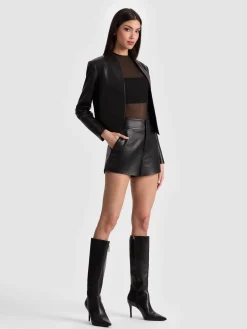 Alice and Olivia NEW HARVEY LEATHER JACKET