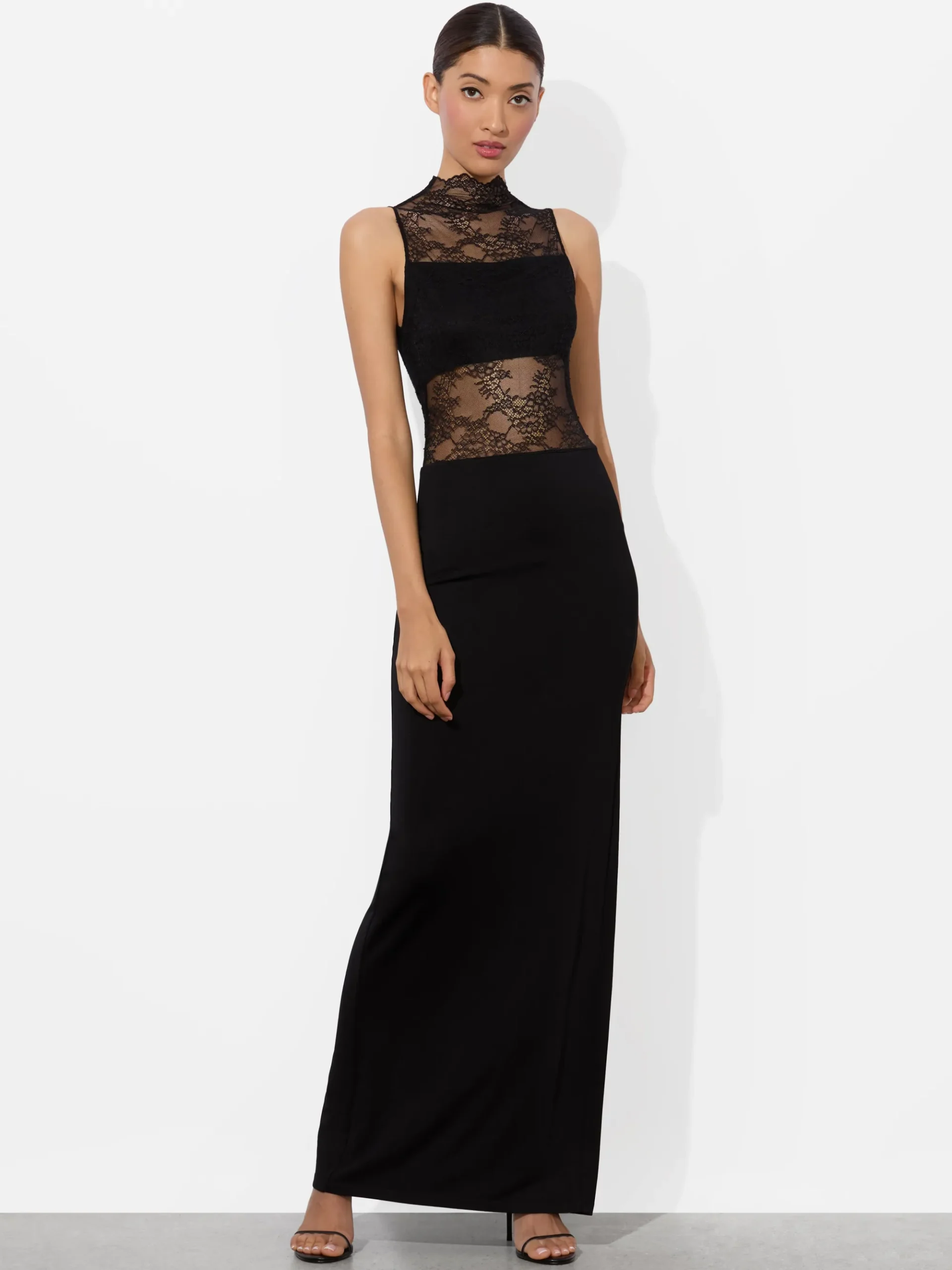 Alice and Olivia NICHOL LACE MAXI DRESS