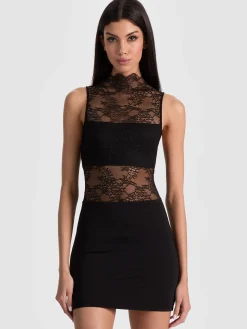 Alice and Olivia NICHOL LACE MINI DRESS