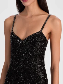 Alice and Olivia NINA EMBELLISHED MAXI DRESS