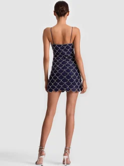 Alice and Olivia NINA EMBELLISHED MINI DRESS