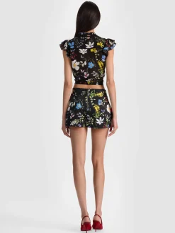 Alice and Olivia NOAH PLEATED MINI SKORT