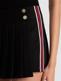 Alice and Olivia NOAH SKORT WITH SIDE STRIPE