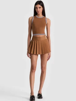 Alice and Olivia NOAH SKORT WITH SIDE STRIPE