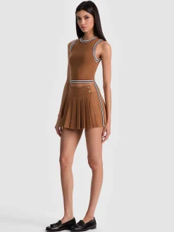 Alice and Olivia NOAH SKORT WITH SIDE STRIPE