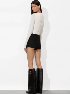 Alice and Olivia OLEA LONG SLEEVE BODYSUIT