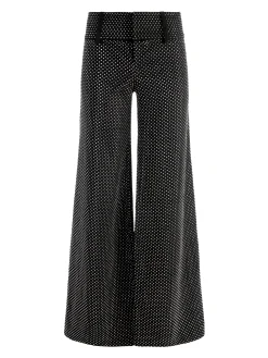 Alice and Olivia OLIVIA EMBELLISHED WIDE LEG PANT