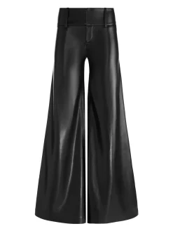 Alice and Olivia OLIVIA VEGAN WIDE LEG PANT