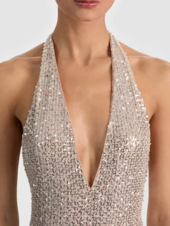 Alice and Olivia PIPPA SEQUIN BODYSUIT