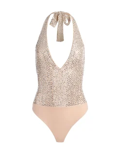 Alice and Olivia PIPPA SEQUIN BODYSUIT