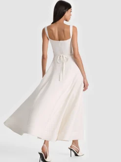 Alice and Olivia POLLY FLARED MIDI DRESS