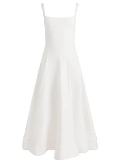 Alice and Olivia POLLY FLARED MIDI DRESS