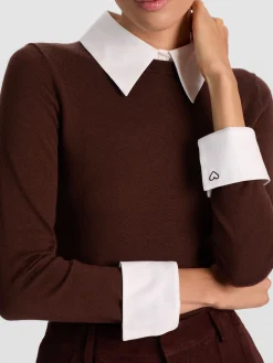 Alice and Olivia PORLA COLLARED SWEATER