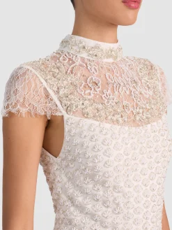 Alice and Olivia PRIA EMBELLISHED TOP