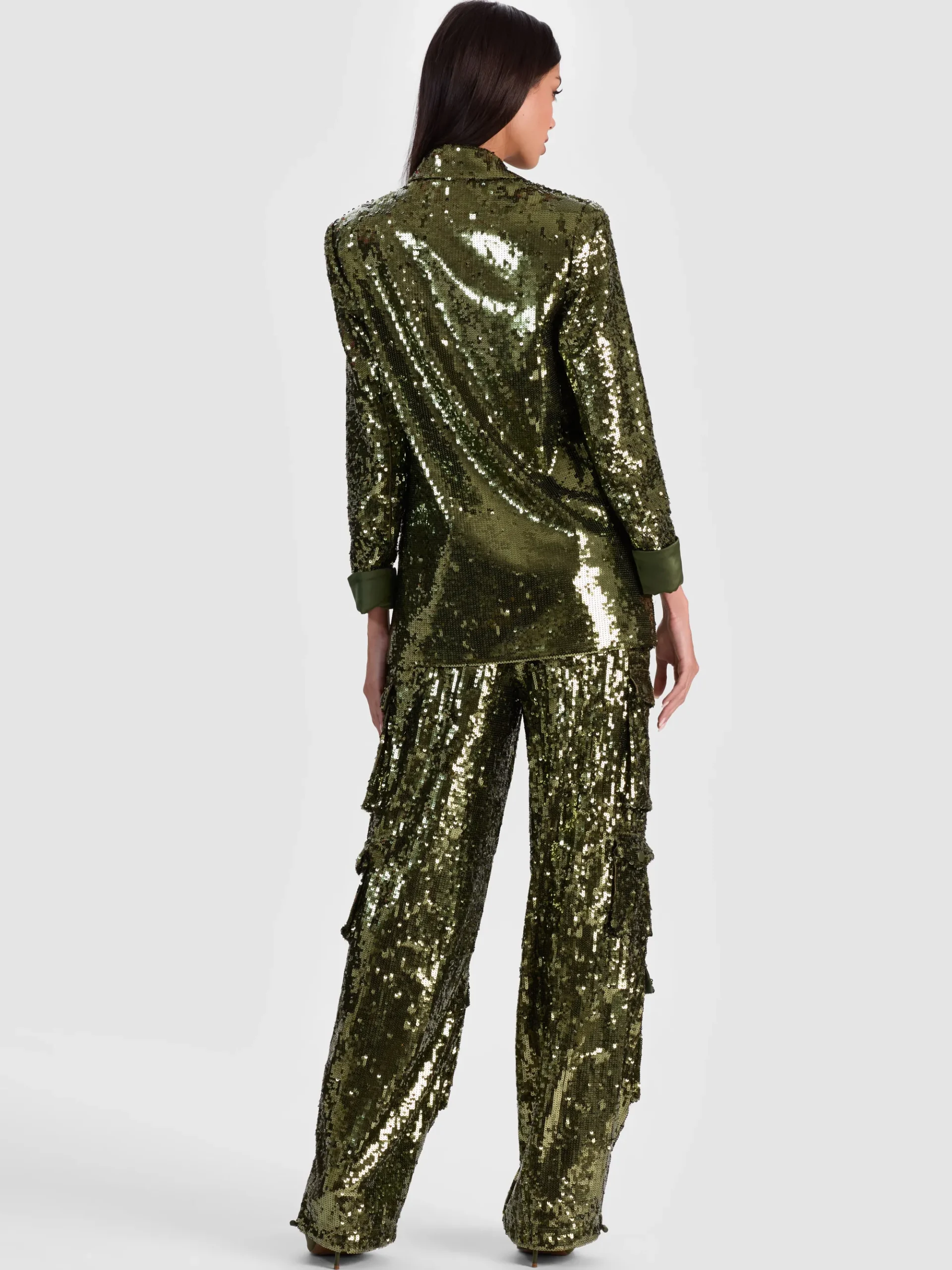 Alice and Olivia QUINCY SEQUIN BLAZER