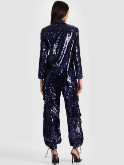 Alice and Olivia QUINCY SEQUIN BLAZER