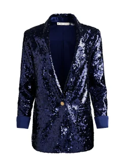 Alice and Olivia QUINCY SEQUIN BLAZER