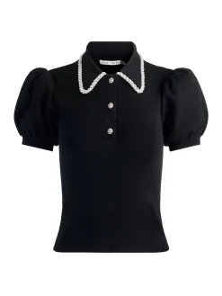 Alice and Olivia RAMONA EMBELLISHED POLO