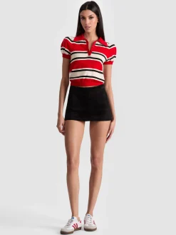 Alice and Olivia RAMONA STRIPED PULLOVER