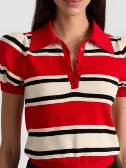 Alice and Olivia RAMONA STRIPED PULLOVER