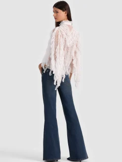 Alice and Olivia RHEBA LACE TOP